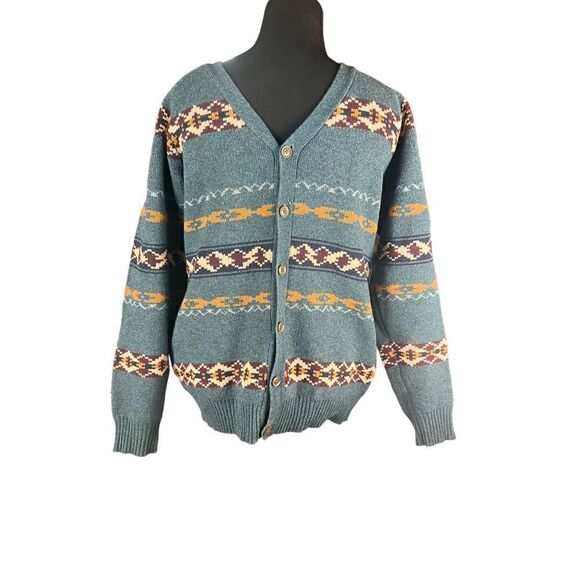 Pendleton vintage wool ugly grandpa aztec southwestern Tuscan tribal large - Picture 1 of 7